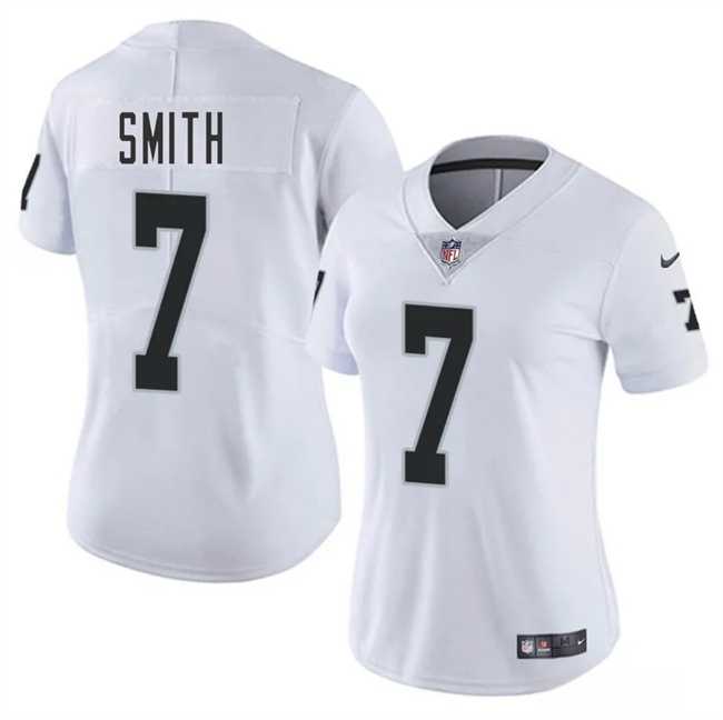 Womens Las Vegas Raiders #7 Geno Smith White 2025 Vapor Stitched Jersey Dzhi